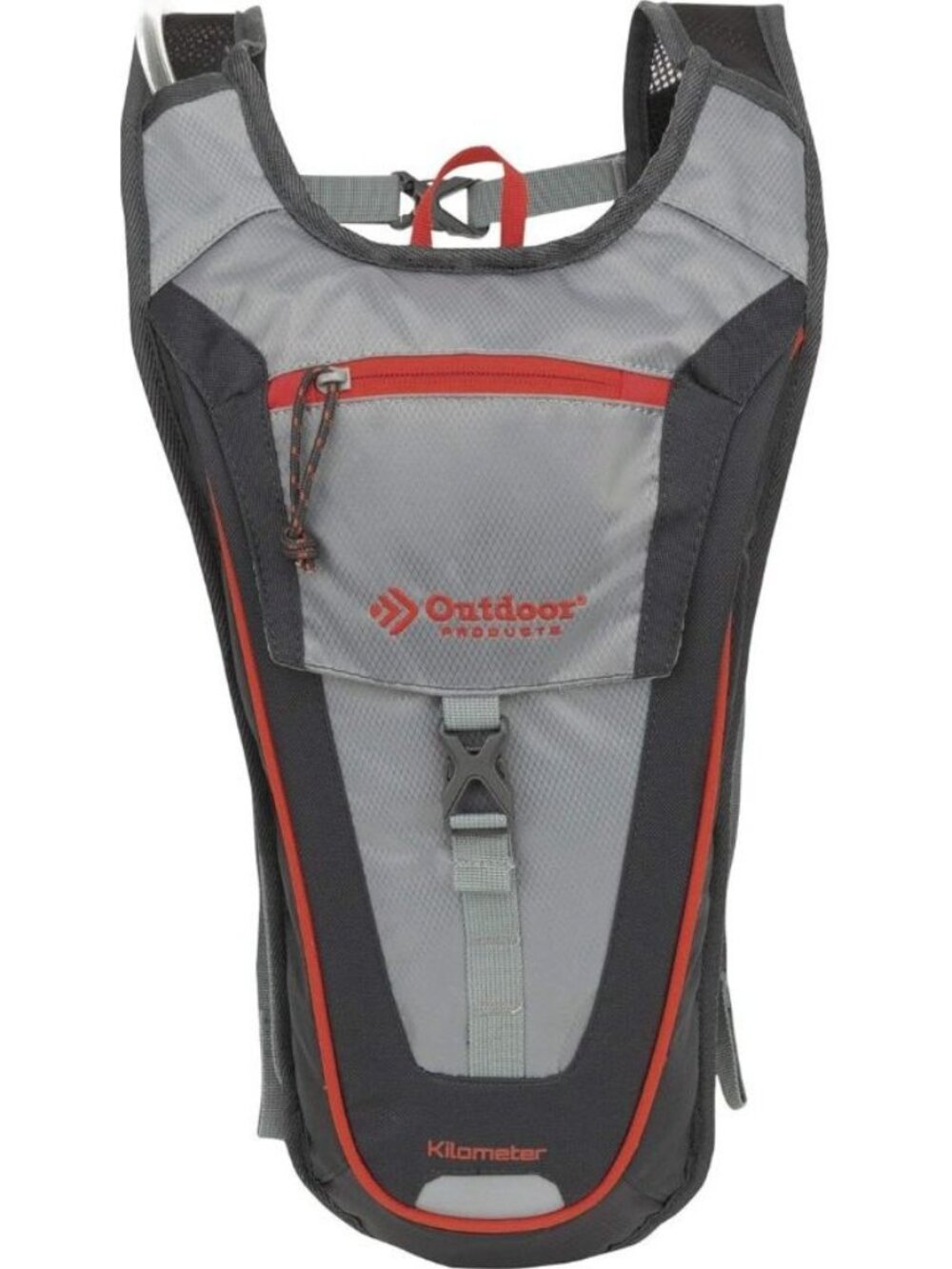 Outdoor Products Kilometer Hydration Pack Camping Hiking Bag, Gray/Orange - Picture 2 of 9